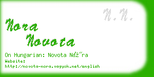 nora novota business card